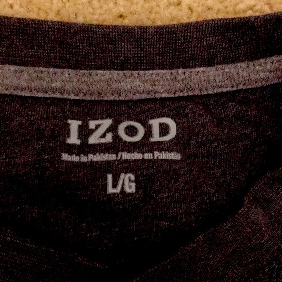 MEN LARGE GRAY IZOD SHIRT - Picture 2 of 3